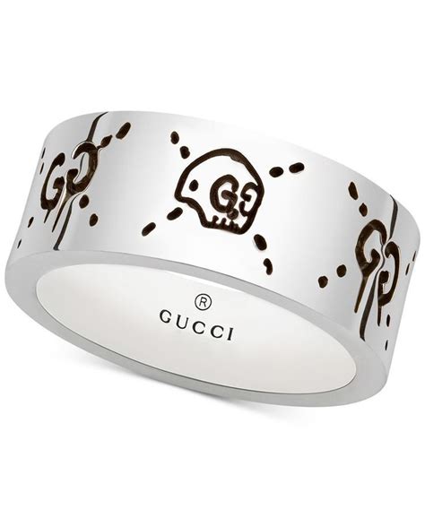 gucci silver ring mens|Gucci ghost ring men.